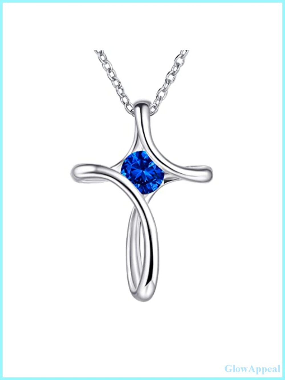 925 Sterling Silver Cross Necklace Women Pendant Cubic Zirconia